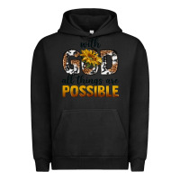 Pigment Black with god al things ara possible Urban Hoodie - texasbilliewilder