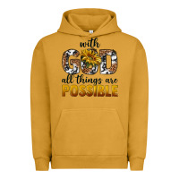 Pigment Peanut Butter with god al things ara possible Urban Hoodie - texasbilliewilder