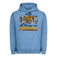 Pigment Pebble Blue with god al things ara possible Urban Hoodie - texasbilliewilder