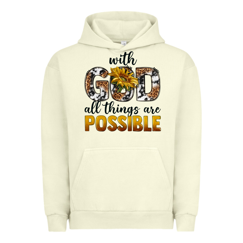 With God Al Things Ara Possible Urban Hoodie by texasbilliewilder | Teevron