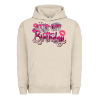 Pigment French Oak pink it's my birthday Urban Hoodie - Zillion Design Studio