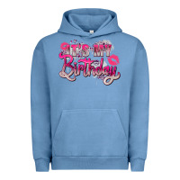 Pigment Pebble Blue pink it's my birthday Urban Hoodie - Zillion Design Studio