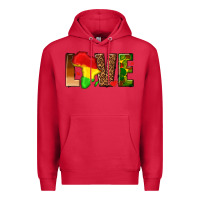 Cardinal love melanin with african map Premium Hoodie - texasbilliewilder