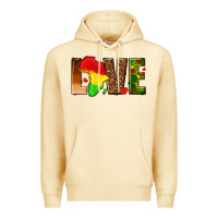 Pina Colada love melanin with african map Premium Hoodie - texasbilliewilder