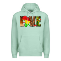 Seafoam love melanin with african map Premium Hoodie - texasbilliewilder