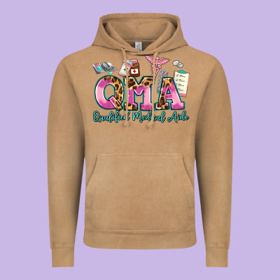 Qma Qualified Medical Aide Vintage Hoodie Designed By Adodesignshop