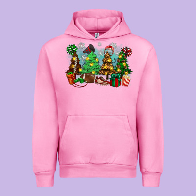 Christmas Trees With Football Urban Hoodie Designed By Zillion Design Studio