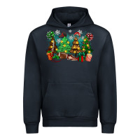 Navy christmas trees with football Urban Hoodie - Zillion Design Studio