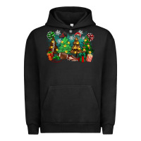 Pigment Black christmas trees with football Urban Hoodie - Zillion Design Studio