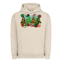 Pigment French Oak christmas trees with football Urban Hoodie - Zillion Design Studio