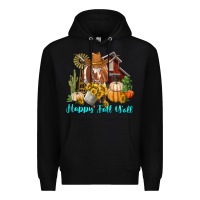 Black Happy Fall Y'all Longhorn Cow Premium Hoodie - RanaPortraitStore