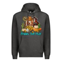 Charcoal Heather Happy Fall Y'all Longhorn Cow Premium Hoodie - RanaPortraitStore