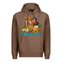 Chestnut Happy Fall Y'all Longhorn Cow Premium Hoodie - RanaPortraitStore