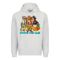 Dove Grey Happy Fall Y'all Longhorn Cow Premium Hoodie - RanaPortraitStore