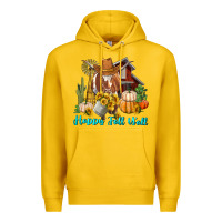 Lemon Happy Fall Y'all Longhorn Cow Premium Hoodie - RanaPortraitStore
