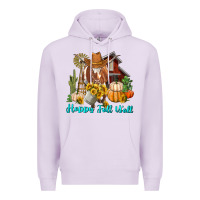 Lilac Happy Fall Y'all Longhorn Cow Premium Hoodie - RanaPortraitStore