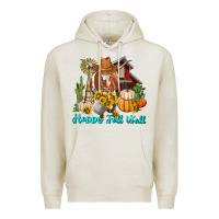 Oatmeal Heather Happy Fall Y'all Longhorn Cow Premium Hoodie - RanaPortraitStore