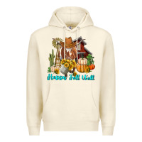 Sandshell Happy Fall Y'all Longhorn Cow Premium Hoodie - RanaPortraitStore