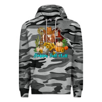 Slate Camo Happy Fall Y'all Longhorn Cow Premium Hoodie - RanaPortraitStore