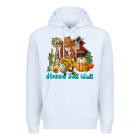 White Happy Fall Y'all Longhorn Cow Premium Hoodie - RanaPortraitStore