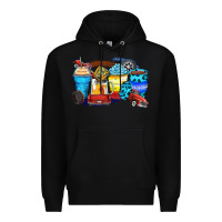 Black truck coffee cups Premium Hoodie - Zillion Design Studio