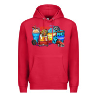 Cardinal truck coffee cups Premium Hoodie - Zillion Design Studio