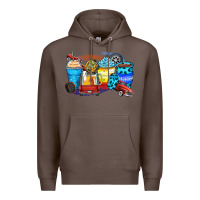 Coffee truck coffee cups Premium Hoodie - Zillion Design Studio