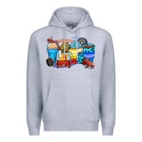 Heather Grey truck coffee cups Premium Hoodie - Zillion Design Studio