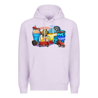 Lilac truck coffee cups Premium Hoodie - Zillion Design Studio