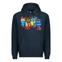Navy truck coffee cups Premium Hoodie - Zillion Design Studio