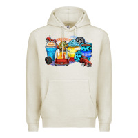 Oatmeal Heather truck coffee cups Premium Hoodie - Zillion Design Studio