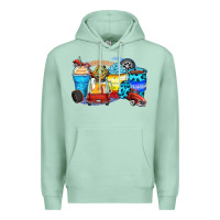 Seafoam truck coffee cups Premium Hoodie - Zillion Design Studio