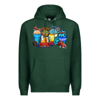 Sports Green truck coffee cups Premium Hoodie - Zillion Design Studio