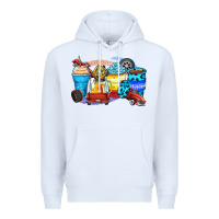 White truck coffee cups Premium Hoodie - Zillion Design Studio