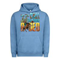 Pigment Pebble Blue and they call the thing rodeo Urban Hoodie - texasbilliewilder
