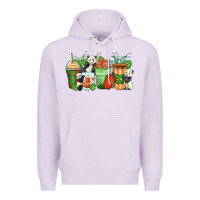 Lilac panda coffee cups Premium Hoodie - Zillion Design Studio