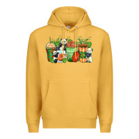 Mustard panda coffee cups Premium Hoodie - Zillion Design Studio