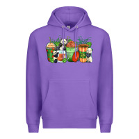 Purple panda coffee cups Premium Hoodie - Zillion Design Studio