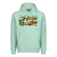 Seafoam panda coffee cups Premium Hoodie - Zillion Design Studio