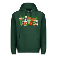 Sports Green panda coffee cups Premium Hoodie - Zillion Design Studio