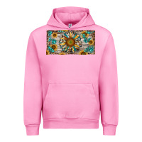Fuchsia Pink western sunflower and gemstone license plate Urban Hoodie - RanaPortraitStore