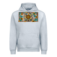 Heather Grey western sunflower and gemstone license plate Urban Hoodie - RanaPortraitStore