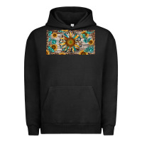 Pigment Black western sunflower and gemstone license plate Urban Hoodie - RanaPortraitStore