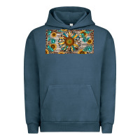 Pigment Midnight Navy western sunflower and gemstone license plate Urban Hoodie - RanaPortraitStore