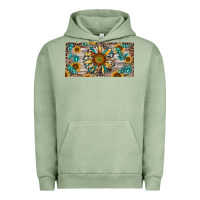 Pigment Oil Green western sunflower and gemstone license plate Urban Hoodie - RanaPortraitStore