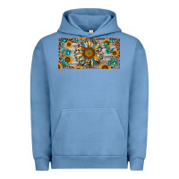 Pigment Pebble Blue western sunflower and gemstone license plate Urban Hoodie - RanaPortraitStore