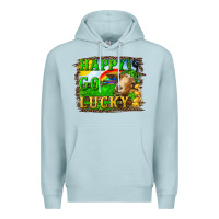 Blue Mist Happy Go Lucky Goat Premium Hoodie - RanaPortraitStore