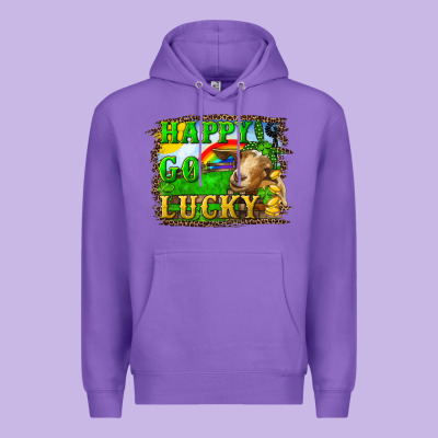 Happy Go Lucky Goat Premium Hoodie Designed By Ranaportraitstore