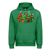 Emerald christmas trees with basketball Urban Hoodie - Zillion Design Studio