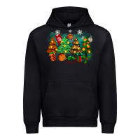 Foreset Green christmas trees with basketball Urban Hoodie - Zillion Design Studio